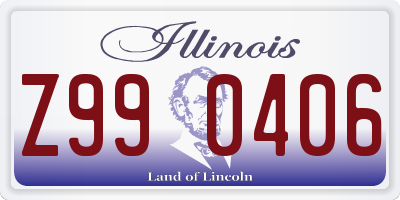 IL license plate Z990406