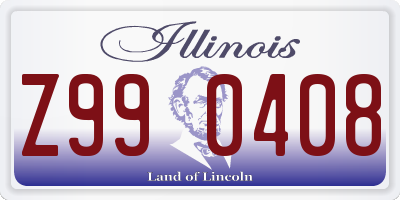 IL license plate Z990408