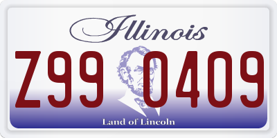 IL license plate Z990409