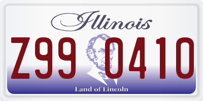 IL license plate Z990410