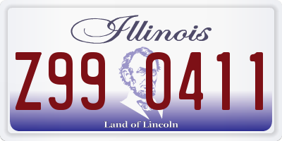 IL license plate Z990411