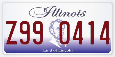 IL license plate Z990414