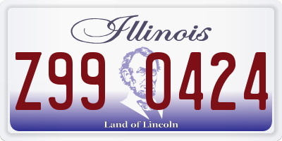 IL license plate Z990424