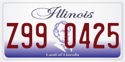 IL license plate Z990425