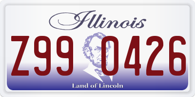 IL license plate Z990426