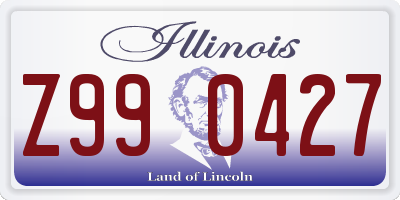 IL license plate Z990427