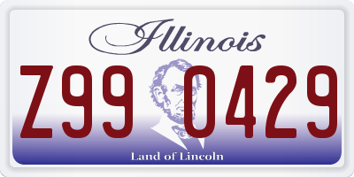 IL license plate Z990429