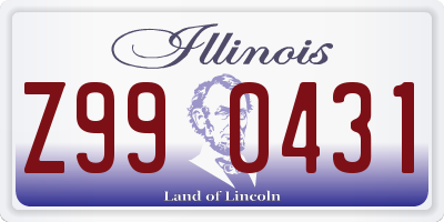 IL license plate Z990431