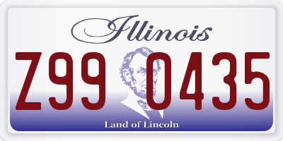 IL license plate Z990435