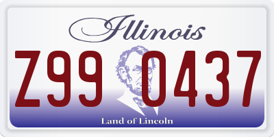 IL license plate Z990437