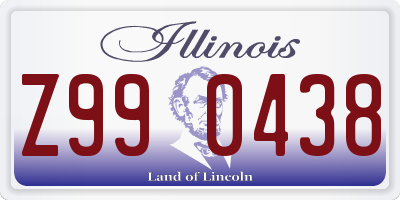 IL license plate Z990438