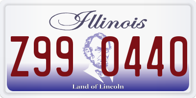 IL license plate Z990440