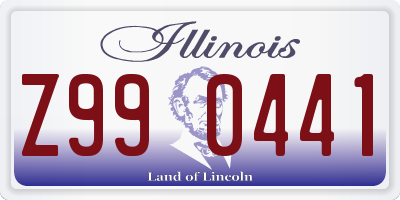 IL license plate Z990441