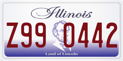 IL license plate Z990442