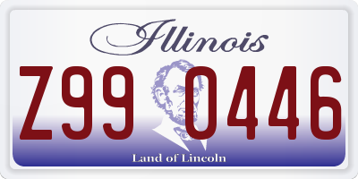 IL license plate Z990446