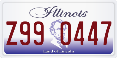 IL license plate Z990447