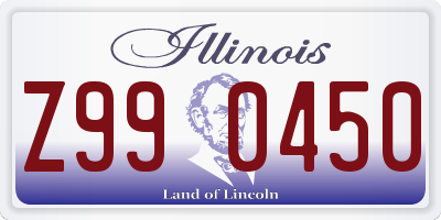 IL license plate Z990450