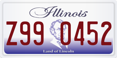 IL license plate Z990452