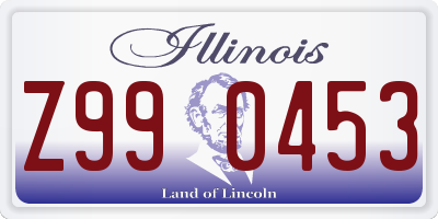 IL license plate Z990453