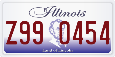 IL license plate Z990454