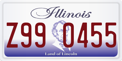 IL license plate Z990455