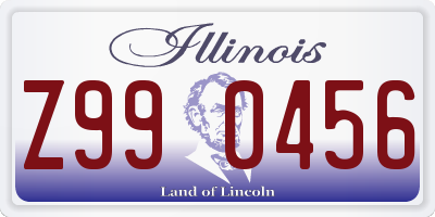 IL license plate Z990456