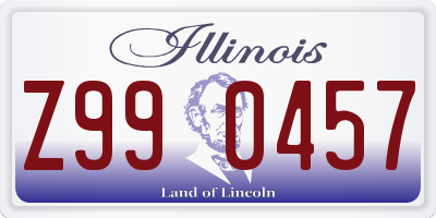 IL license plate Z990457