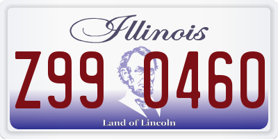 IL license plate Z990460