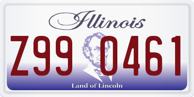 IL license plate Z990461