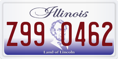 IL license plate Z990462