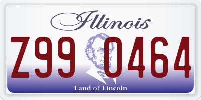 IL license plate Z990464