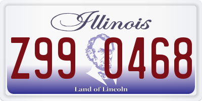 IL license plate Z990468