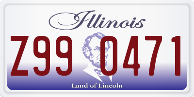 IL license plate Z990471