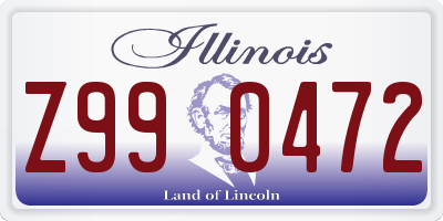 IL license plate Z990472