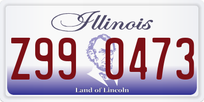 IL license plate Z990473