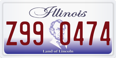 IL license plate Z990474