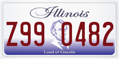 IL license plate Z990482