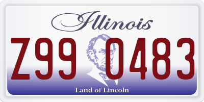 IL license plate Z990483