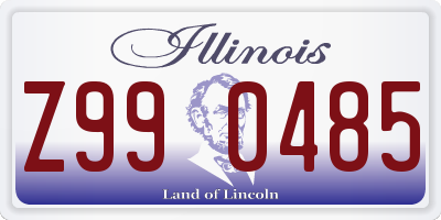 IL license plate Z990485