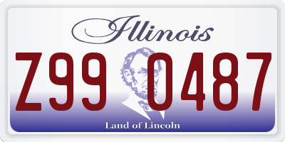 IL license plate Z990487