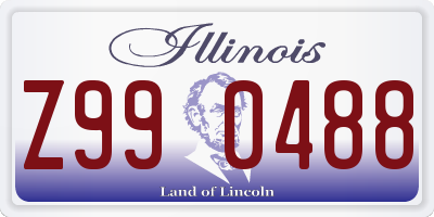 IL license plate Z990488