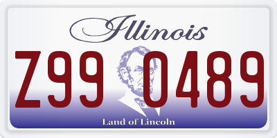 IL license plate Z990489