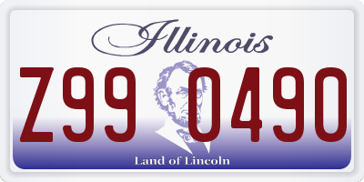 IL license plate Z990490