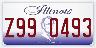 IL license plate Z990493