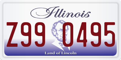 IL license plate Z990495