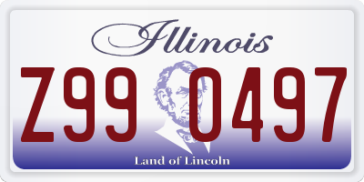 IL license plate Z990497