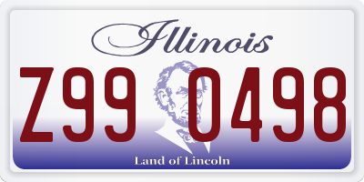 IL license plate Z990498