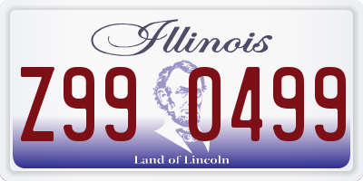 IL license plate Z990499