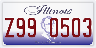 IL license plate Z990503