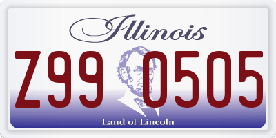 IL license plate Z990505